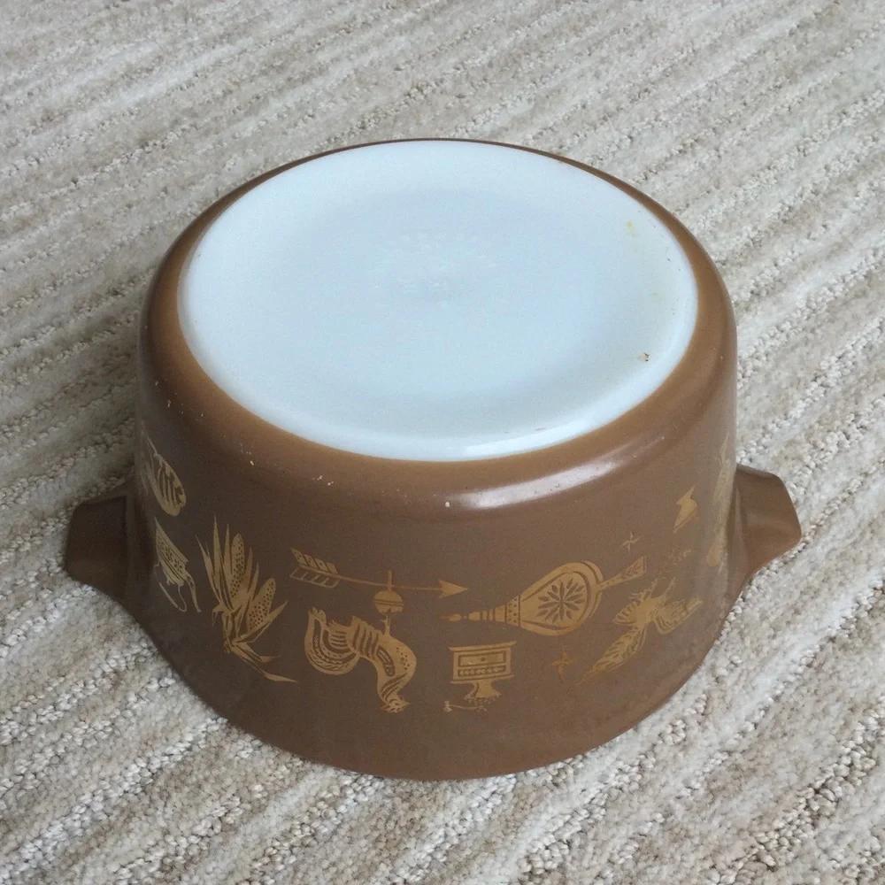 Cinderella Mixing Bowl Early American by PYREX # 473 7 1 Quart Vintage